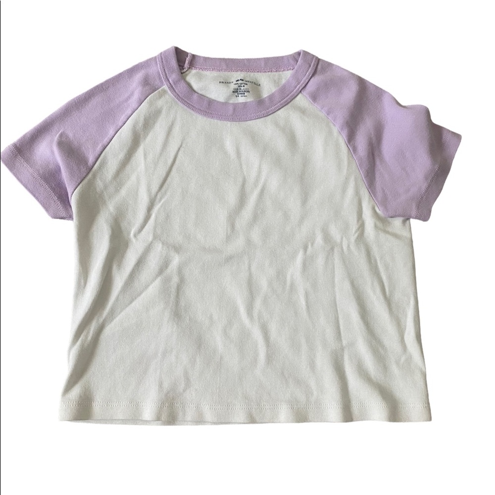 Purple baseball tee